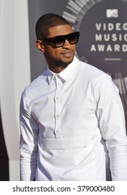 LOS ANGELES, CA - AUGUST 24, 2014: Usher At The 2014 MTV Video Music Awards At The Forum, Los Angeles.