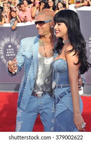 LOS ANGELES, CA - AUGUST 24, 2014: Katy Perry & Riff Raff At The 2014 MTV Video Music Awards At The Forum, Los Angeles.