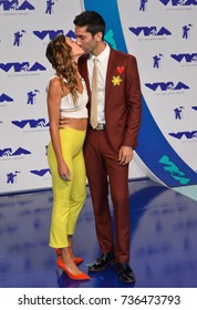 LOS ANGELES, CA - August 27, 2017: Laura Perlongo & Nev Schulman At The 2017 MTV Video Music Awards At The 