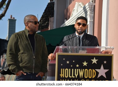 LOS ANGELES, CA. December 2, 2016: Lee Daniels & Jussie Smollett At Star Ceremony For Director Lee Daniels On The Hollywood Walk Of Fame.