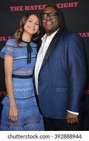 LOS ANGELES, CA - DECEMBER 7, 2015: Actress Zendaya & Father Kazembe Ajamu-Zendaya At The Premiere 