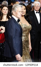 LOS ANGELES, CA - FEB 24: Michael Douglas, Catherine Zeta Jones At The 85th Annual Academy Awards On February 24, 2013 In Los Angeles, California