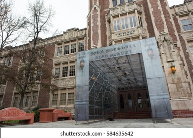 Los Angeles, CA: February 21, 2017: John Marshall High School In The Los Angeles Area. The Exterior Of John Marshall High School Has Appeared In Various Films And Television Shows.    