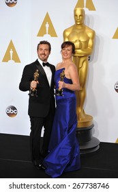 LOS ANGELES, CA - FEBRUARY 22, 2015: Patrick Osborne & Kristina Reed At The 87th Annual Academy Awards At The Dolby Theatre, Hollywood. 