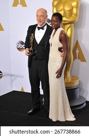 LOS ANGELES, CA - FEBRUARY 22, 2015: Lupita Nyongo & J.K. Simmons At The 87th Annual Academy Awards At The Dolby Theatre, Hollywood. 