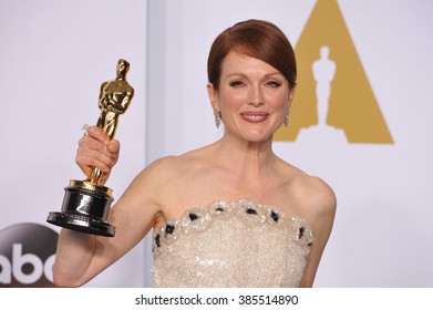 LOS ANGELES, CA - FEBRUARY 22, 2015: Julianne Moore at the 87th Annual Academy Awards at the Dolby Theatre, Hollywood.