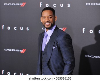 LOS ANGELES, CA - FEBRUARY 24, 2015: Will Smith at the Los Angeles premiere of his movie "Focus" at the TCL Chinese Theatre, Hollywood.