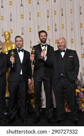 LOS ANGELES, CA - FEBRUARY 27, 2011: The King's Speech Producers Iain Canning & Emile Sherman & Gareth Unwin At The 83rd Academy Awards At The Kodak Theatre, Hollywood.
