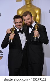 LOS ANGELES, CA - FEBRUARY 28, 2016: Sam Smith & Jimmy Napes At The 88th Academy Awards At The Dolby Theatre, Hollywood.