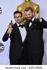 LOS ANGELES, CA - FEBRUARY 28, 2016: Sam Smith & Jimmy Napes At The 88th Academy Awards At The Dolby Theatre, Hollywood.