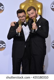 LOS ANGELES, CA - FEBRUARY 28, 2016: Sam Smith & Jimmy Napes At The 88th Academy Awards At The Dolby Theatre, Hollywood.