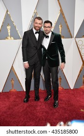 LOS ANGELES, CA - FEBRUARY 28, 2016: Sam Smith & Jimmy Napes At The 88th Academy Awards At The Dolby Theatre, Hollywood.