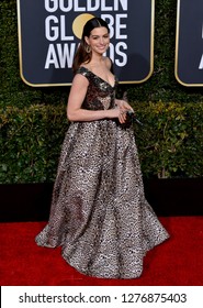 LOS ANGELES, CA. January 06, 2019: Anne Hathaway At The 2019 Golden Globe Awards At The Beverly Hilton Hotel.
