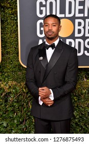 LOS ANGELES, CA. January 06, 2019: Michael B. Jordan At The 2019 Golden Globe Awards At The Beverly Hilton Hotel.