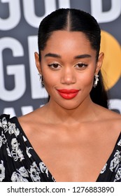 LOS ANGELES, CA. January 06, 2019: Laura Harrier At The 2019 Golden Globe Awards At The Beverly Hilton Hotel.
 