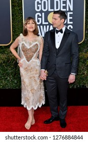 LOS ANGELES, CA. January 06, 2019: Andy Samberg & Joanna Newsom At The 2019 Golden Globe Awards At The Beverly Hilton Hotel.
 