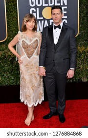 LOS ANGELES, CA. January 06, 2019: Andy Samberg & Joanna Newsom At The 2019 Golden Globe Awards At The Beverly Hilton Hotel.
 