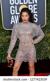 LOS ANGELES, CA. January 06, 2019: Indya Moore At The 2019 Golden Globe Awards At The Beverly Hilton Hotel.
 