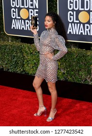 LOS ANGELES, CA. January 06, 2019: Indya Moore At The 2019 Golden Globe Awards At The Beverly Hilton Hotel.
 