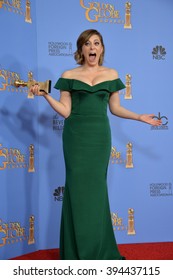 LOS ANGELES, CA - JANUARY 10, 2016: Rachel Bloom At The 73rd Annual Golden Globe Awards At The Beverly Hilton Hotel.