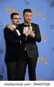 LOS ANGELES, CA - JANUARY 10, 2016: Sam Smith & Jimmy Napes At The 73rd Annual Golden Globe Awards At The Beverly Hilton Hotel.