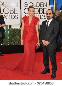 LOS ANGELES, CA - JANUARY 12, 2014: Berenice Bejo & Asghar Farhadi At The 71st Annual Golden Globe Awards At The Beverly Hilton Hotel.