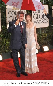 LOS ANGELES, CA - JANUARY 17, 2010: Harrison Ford & Calista Flockhart At The 67th Golden Globe Awards At The Beverly Hilton Hotel.