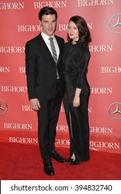 LOS ANGELES, CA - JANUARY 2, 2016: Actor Finn Wittrock & Wife Sarah Roberts At The 2016 Palm Springs International Film Festival Awards Gala