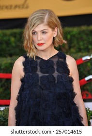 LOS ANGELES, CA - JANUARY 25, 2015: Rosamund Pike at the 2015 Screen Actors Guild  Awards at the Shrine Auditorium. 