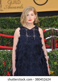 LOS ANGELES, CA - JANUARY 25, 2015: Rosamund Pike at the 2015 Screen Actors Guild  Awards at the Shrine Auditorium.