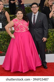 LOS ANGELES, CA - JANUARY 30, 2016: Raini Rodriguez & Rico Rodriguez At The 22nd Annual Screen Actors Guild Awards At The Shrine Auditorium.