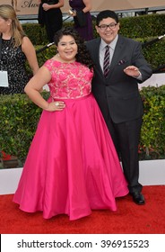 LOS ANGELES, CA - JANUARY 30, 2016: Raini Rodriguez & Rico Rodriguez At The 22nd Annual Screen Actors Guild Awards At The Shrine Auditorium.