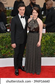 LOS ANGELES, CA - JANUARY 30, 2016: Finn Wittrock & Sarah Roberts At The 22nd Annual Screen Actors Guild Awards At The Shrine Auditorium.