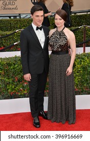 LOS ANGELES, CA - JANUARY 30, 2016: Finn Wittrock & Sarah Roberts At The 22nd Annual Screen Actors Guild Awards At The Shrine Auditorium.