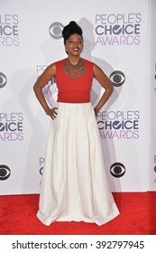 LOS ANGELES, CA - JANUARY 6, 2016: Jerrika Hinton At The People's Choice Awards 2016 At The Microsoft Theatre LA Live.