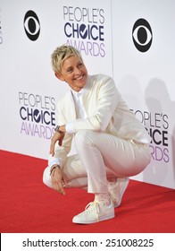 LOS ANGELES, CA - JANUARY 7, 2015: Ellen DeGeneres at the 2015 People's Choice  Awards at the Nokia Theatre L.A. Live downtown Los Angeles. 