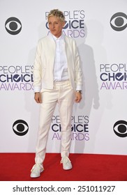 LOS ANGELES, CA - JANUARY 7, 2015: Ellen DeGeneres at the 2015 People's Choice  Awards at the Nokia Theatre L.A. Live downtown Los Angeles. 