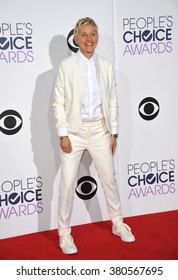 LOS ANGELES, CA - JANUARY 7, 2015: Ellen DeGeneres at the 2015 People's Choice  Awards at the Nokia Theatre L.A. Live downtown Los Angeles.