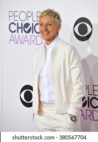 LOS ANGELES, CA - JANUARY 7, 2015: Ellen DeGeneres at the 2015 People's Choice  Awards at the Nokia Theatre L.A. Live downtown Los Angeles.