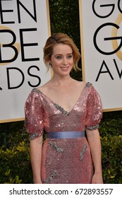 LOS ANGELES, CA - JANUARY 8, 2017: Claire Foy At The 74th Golden Globe Awards  At The Beverly Hilton Hotel, Los Angeles