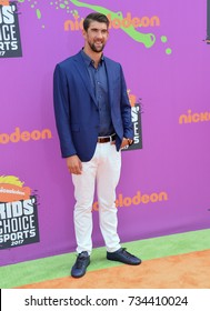 LOS ANGELES, CA - July 13, 2017: Michael Phelps At Nickelodeon's Kids' Choice Sports 2017 At UCLA's Pauley Pavilion.