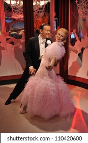 LOS ANGELES, CA - JULY 21, 2009: Fred Astaire & Ginger Rogers waxwork figure - grand opening of Madame Tussauds Hollywood.