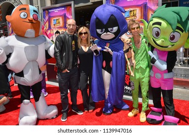 LOS ANGELES, CA - July 22, 2018: Scott Melville, Tara Strong & Greg Cipes At The Premiere For 