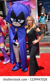 LOS ANGELES, CA - July 22, 2018: Tara Strong & Raven At The Premiere For 