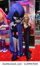 LOS ANGELES, CA - July 22, 2018: Tara Strong & Raven At The Premiere For 