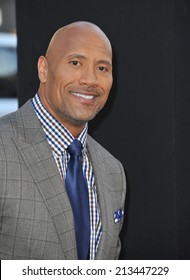 LOS ANGELES, CA - JULY 23, 2014: Dwayne Johnson at the premiere of his movie  "Hercules" at the TCL Chinese Theatre, Hollywood. 