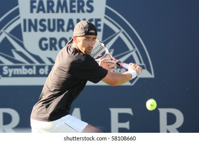 LOS ANGELES, CA. - JULY 29: Benjamin Becker Of Germany (pictured) And [WC] James Blake Of USA Play A Match At  The 2010 Farmers Classic On July 29 2010 In Los Angeles.