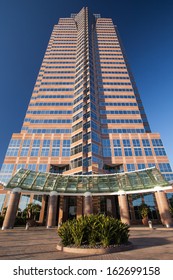 LOS ANGELES, CA - JULY 3, 2011: Fox Plaza, Famous Skyscraper,where He Was Filming Die Hard I With Bruce Willis, Los Angeles California; July 3,2011.