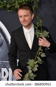 LOS ANGELES, CA - JUNE 10, 2015: Chris Hardwick at the world premiere of "Jurassic World" at the Dolby Theatre, Hollywood.