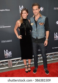 LOS ANGELES, CA - JUNE 14, 2015: Lindsey Shaw & Guest At The LA Film Festival Premiere Of MTV's 